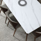 Mesa de comedor rectangular de piedra sinterizada Mesa de cocina moderna para comedor