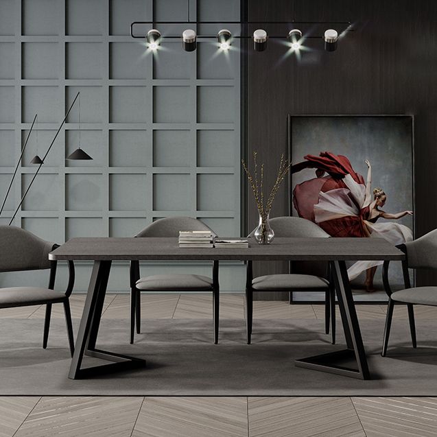 Industrial Leather Restaurant Arm Chair Open Back Dining Chair with Metal Legs Clearhalo ' kitchen&dining_furn' 'Dining Chairs' 'Dining Tables & Seating' 'dining_chair' 'furn' 'furn_dining_chair' 'Furniture' 'furniture_dining_chair' 'Kitchen & Dining Furniture' 'kitchen' 1200x1200_8414e103-5121-4743-857e-77c506cc4b2e