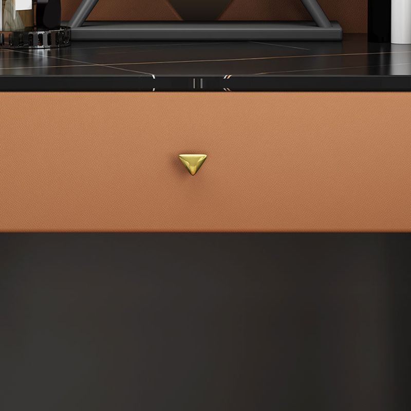 Tocador contemporáneo 2 cajones de almacenamiento tocador con taburetes acolchados