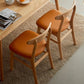 Contemporary Open Side Dining Chair Wooden Upholstered Chair for Dining Room