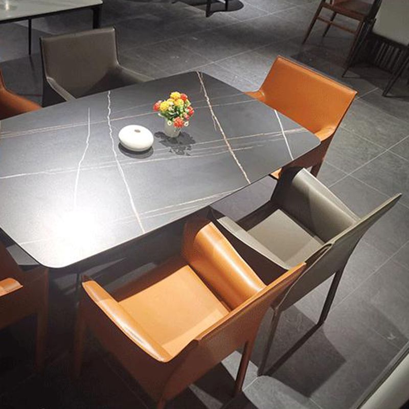 Upholstered Dining Room Chair Modern Style Faux Leather Arm Chair Clearhalo 'Dining Chairs' 'Dining Tables & Seating' 'dining_chair' 'furn' 'furn_dining_chair' 'Furniture' 'Kitchen & Dining Furniture' 1200x1200_84164ec5-2e9c-4364-a579-ced68207c277