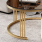 Round Frame Coffee Table Slate Nesting Coffee Table Set with Storage Clearhalo 'Coffee & Accent Tables' 'Coffee Tables' 'coffee_tables' 'furn' 'furn_coffee_tables' 'Furniture' 'Living Room Furniture' 1200x1200_841866d3-f400-4c7c-92bd-4cc185431a5e