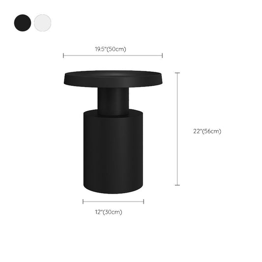 Mesa de café de bandeja redonda moderna de mediados de siglo