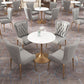 Glam Style Sintered Stone Dining Room Set Standard Height with Gold Base Dining Set Clearhalo 'Dining Room Sets' 'Dining Tables & Seating' 'dining_room_set' 'furn' 'furn_dining_room_set' 'Furniture' 'furniture_dining_room_set' 'Kitchen & Dining Furniture' 'kitchen&dining_furn' 'kitchen' 1200x1200_841ad28d-c494-4e84-a40d-531e7e5e2232