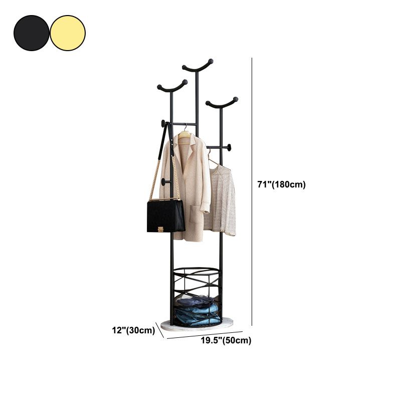 Wunderschöner Metallbeschattierungs -Rackkorb Vorratskleider Rack mit Kleiderhaken
