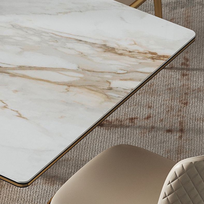 Luxury Sintered Stone Top Dining Set Rectangle 1/2/3/5/7 Pieces Dining Table with Chairs Clearhalo 'Dining Room Sets' 'Dining Tables & Seating' 'dining_room_set' 'furn' 'furn_dining_room_set' 'Furniture' 'furniture_dining_room_set' 'Kitchen & Dining Furniture' 1200x1200_841e3a0f-00ce-47d8-bba5-c9745e6b5861