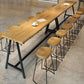 Modern Solid Wood Bar Table Brown Trestle Base Dining Table for Living Room Clearhalo 'Bar Furniture' 'Bar Tables' 'bar_tables' 'furn' 'furn_bar_tables' 'Furniture' 'Kitchen & Dining Furniture' 1200x1200_841e84f8-3c75-4d4b-bc8a-fba2d6483bee