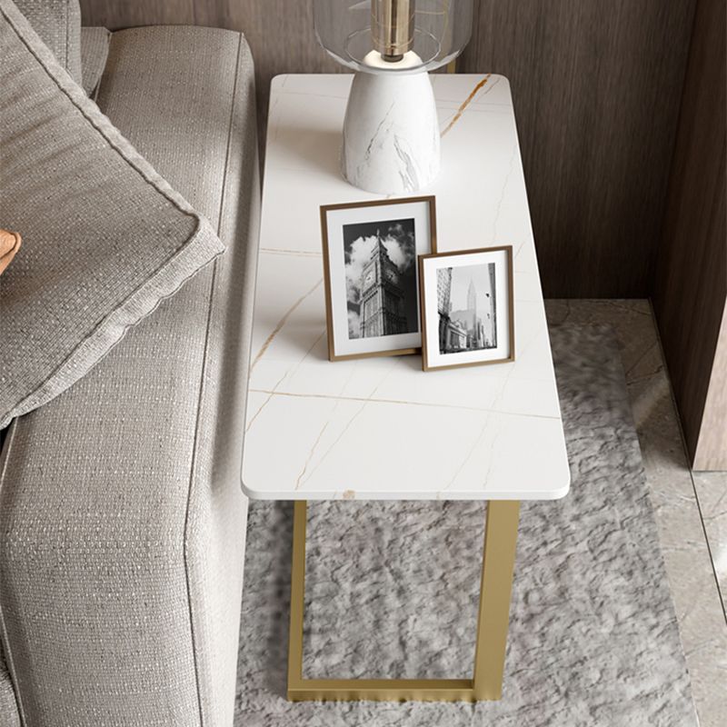 Rectangular Stone Top Corner Table Iron C Side Table 65L X 28W X 55H End Table Clearhalo 'Coffee & Accent Tables' 'End & Side Tables' 'end_side_table' 'end_side_tables' 'furn' 'furn_end_side_tables' 'Furniture' 'furniture_end_side_table' 'Living Room Furniture' 1200x1200_841ea79b-59e2-4e9e-9def-6163a37b2e5c