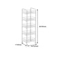 10.63"W Bookshelf Contemporary Style Bookcase for Study Room and Office