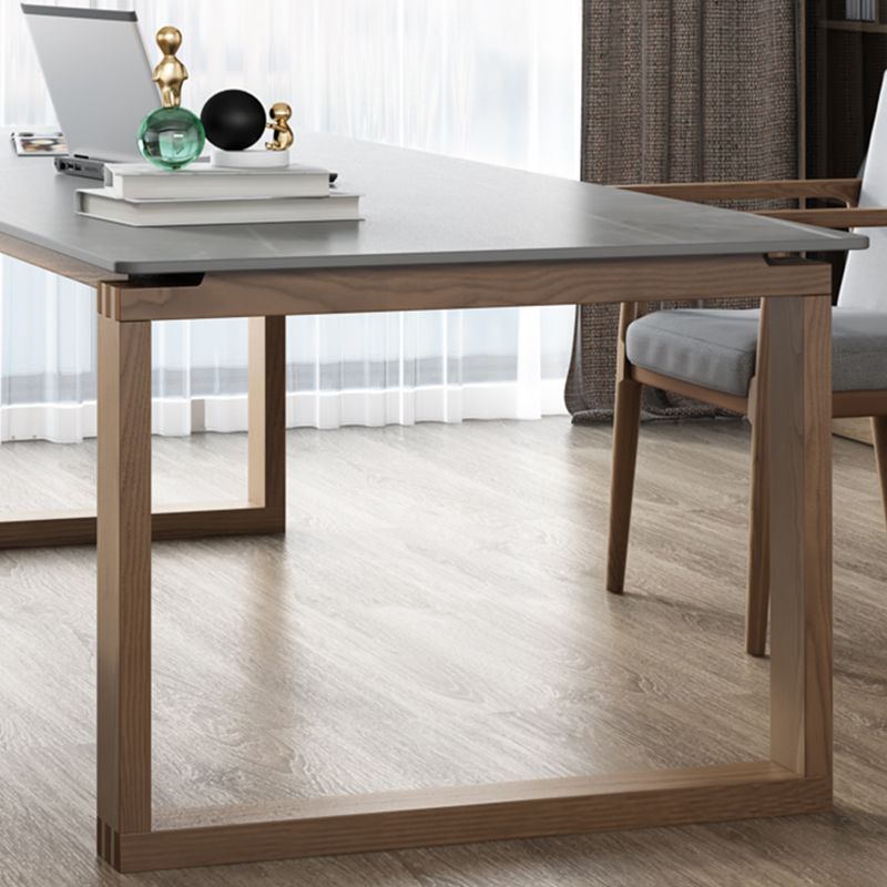 Rectangle Stone Top Office Desk Modern Style Solid Wood Writing Desk for Office Clearhalo 'furn' 'furn_office_desk' 'Furniture' 'Office Desks' 'Office Furniture' 'office_desk' 1200x1200_8421fd35-a47a-4856-baed-a58c06f23cba