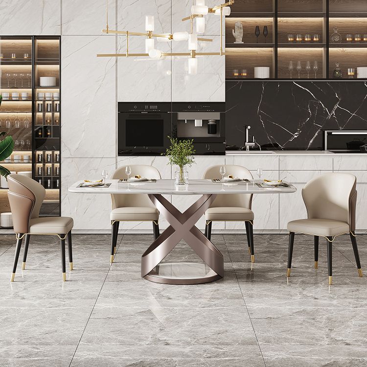 Traditional Luxury Dining Table Rectangle Sintered Stone Table for Living Room Clearhalo ' dining_table' 'Dining Tables & Seating' 'Dining Tables' 'furn' 'furn_dining_table' 'Furniture' 'furniture_dining_table' 'Kitchen & Dining Furniture' 'kitchen&dining_furn' 'kitchen' 'kitchen_dining_table' 1200x1200_8422095b-f908-4583-af42-88af28f17168