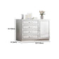 Modern White Accent Chest with Drawers 14.96" Wide Side Cabinet with Door