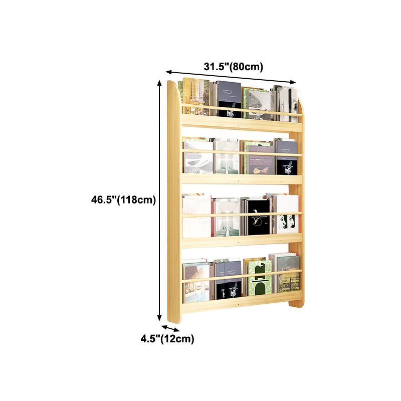 Pine Wood Wall Mounted Bookshelf Natural Scandinavian Bookcase for Bedroom Clearhalo 'Bookcases' 'Furniture' 'furniture_bookcases' 'Office Furniture' 1200x1200_842327c2-6d72-4141-96c7-b30c7630c408