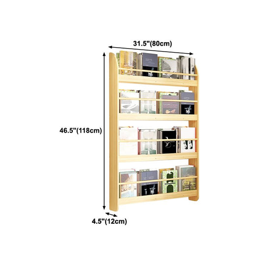 Pine Wood Wall Mounted Bookshelf Natural Scandinavian Bookcase for Bedroom Clearhalo 'Bookcases' 'Furniture' 'furniture_bookcases' 'Office Furniture' 1200x1200_842327c2-6d72-4141-96c7-b30c7630c408