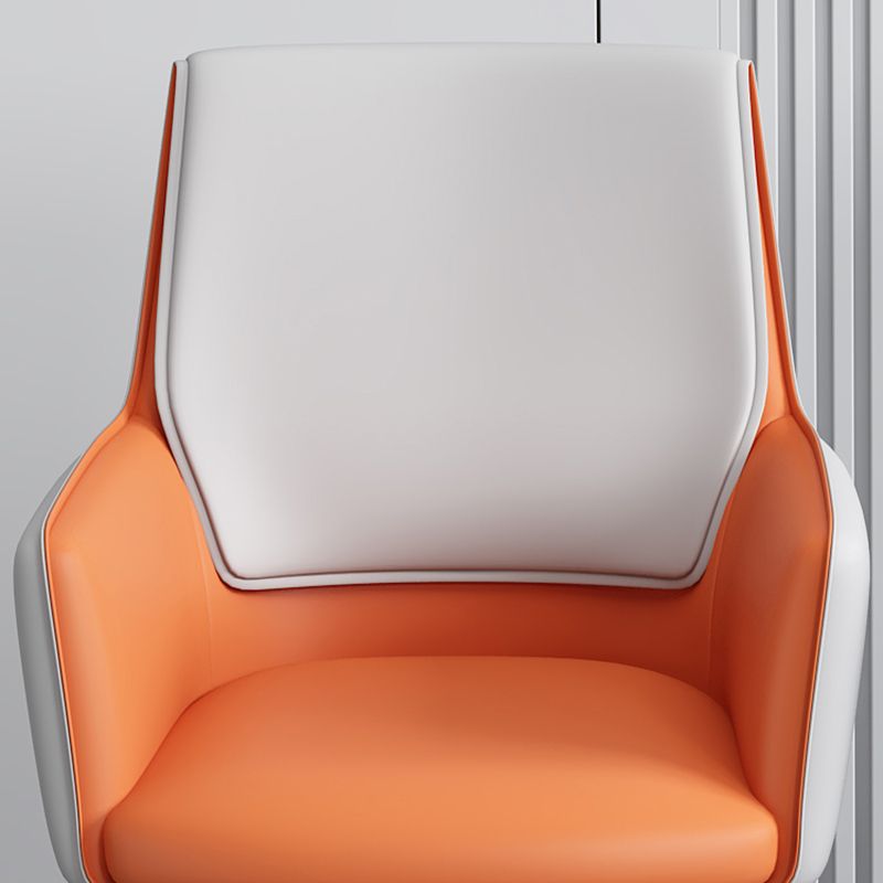 Faux Leather Upholstered Chair Contemporary Kitchen Dining Arm Chair Clearhalo 'Dining Chairs' 'Dining Tables & Seating' 'dining_chair' 'furn' 'furn_dining_chair' 'Furniture' 'Kitchen & Dining Furniture' 1200x1200_8425262a-c28c-414b-9688-de1ee205bee9