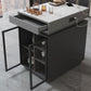 Mesa de comedor de piedra sinterizada, mesa con pedestal doble para cocina, comedor