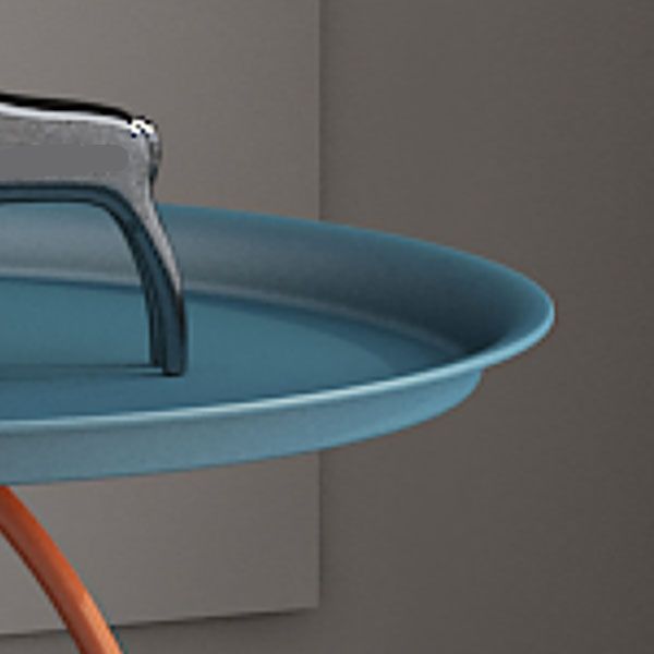 Round -Tablett Top Side Table Metall -Podest -Endtisch mit Speicher