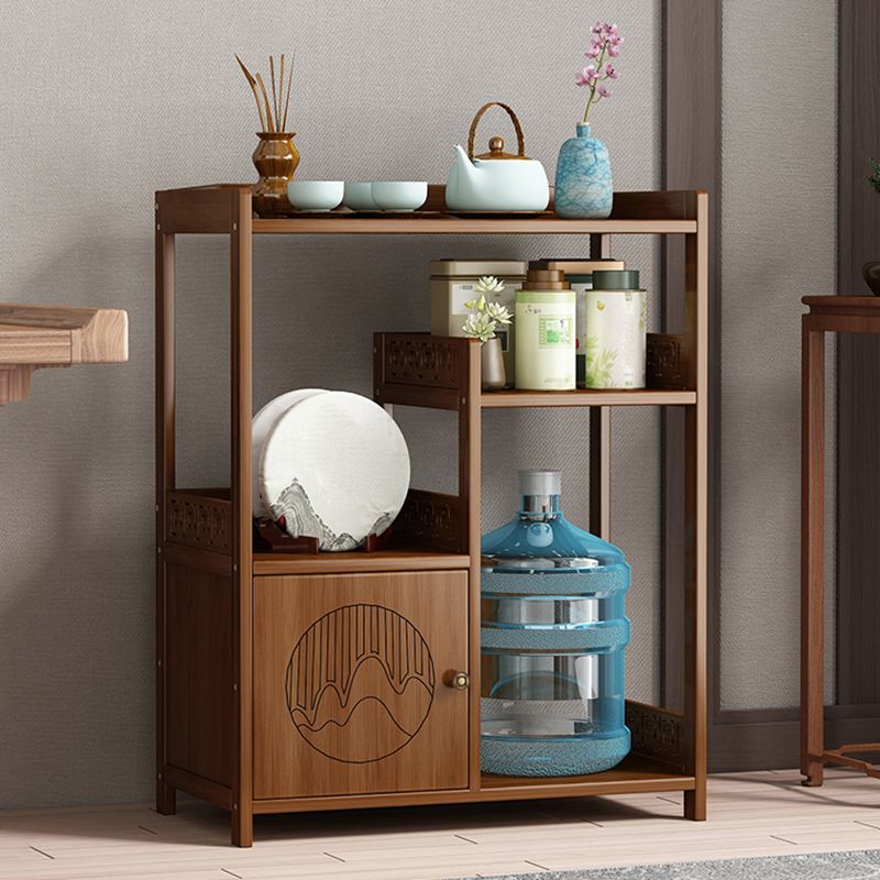 Tavolo in stile contemporaneo tavolino accento in legno a doppio livello con scaffale