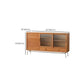 Moderno moderno mobile sideboard server in legno solido marrone con 2-disegno