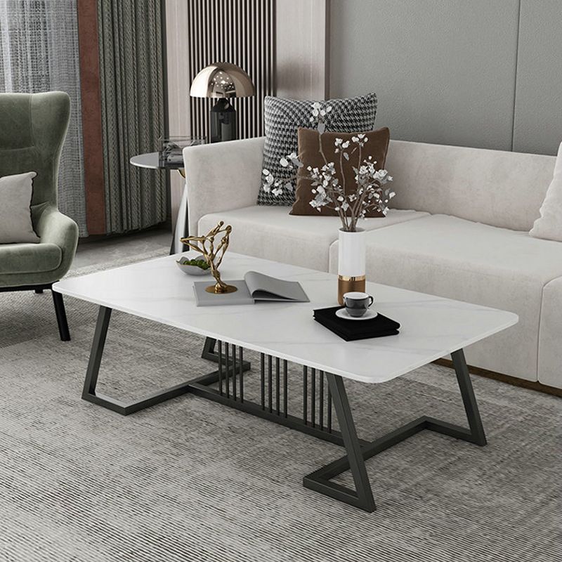 Rectangular Slate 1 Single Coffee Table 17.7-In High Frame Cocktail Table Clearhalo 'Coffee & Accent Tables' 'Coffee Tables' 'coffee_tables' 'furn' 'furn_coffee_tables' 'Furniture' 'Living Room Furniture' 1200x1200_842a16a9-4336-4211-8ca7-196b8fc20c56