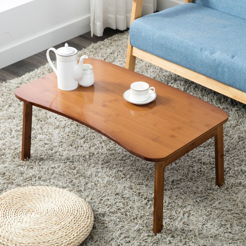Modern Brown/Oak 4 Legs 1 Coffee Table Geometric Folding Table for Living Room Clearhalo 'Coffee & Accent Tables' 'Coffee Tables' 'coffee_tables' 'furn' 'furn_coffee_tables' 'Furniture' 'furniture_coffee_tables' 'Living Room Furniture' 1200x1200_842bd09c-883d-4810-acea-eee157207e6d