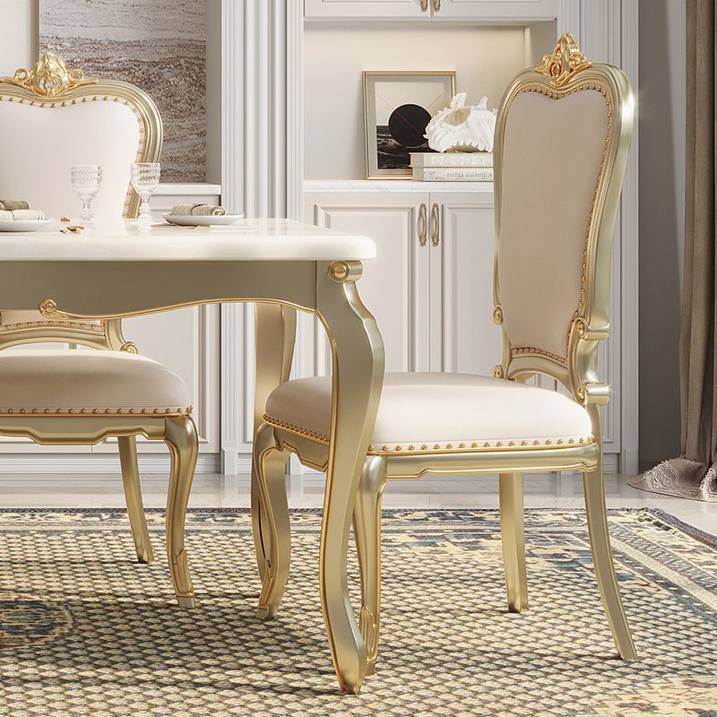 Traditional Luxury Style Dining Table 4 Legs Base Rectangle Table for Home Clearhalo ' dining_table' 'Dining Tables & Seating' 'Dining Tables' 'furn' 'furn_dining_table' 'Furniture' 'furniture_dining_table' 'Kitchen & Dining Furniture' 'kitchen&dining_furn' 'kitchen' 'kitchen_dining_table' 1200x1200_842c1a34-7ff2-42f8-af54-099d5a6ce5b9
