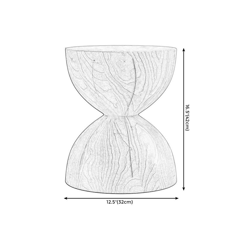スクエアブロックベースデザインカクテルテーブルソリッドウッドラウンドコーヒーテーブル