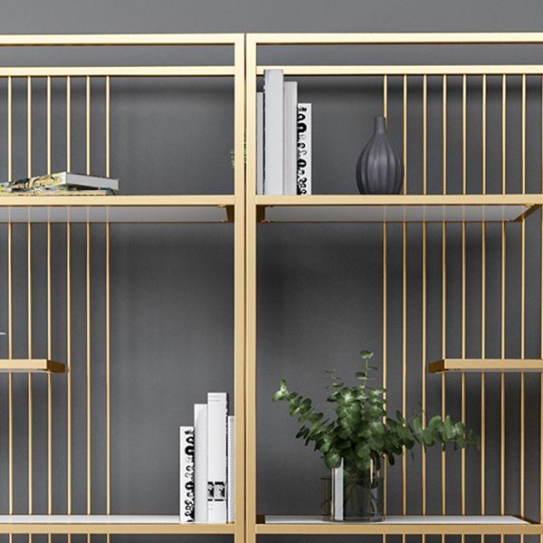 5-Shelf Modern Vertical Etagere Bookshelf Iron Frame Manufactured Wood Shelf Bookshelf Clearhalo 'Bookcases' 'furn' 'furn_bookcases' 'Furniture' 'furniture_bookcases' 'kitchen' 'kitchen_bookcases' 'Living Room Furniture' 'Office Furniture' 1200x1200_842e20d7-485a-4578-a2d0-98bad9d067f5