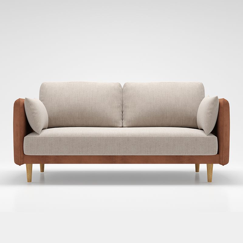 Square Arm Sofa 31.89" H Scandinavian Fabric Sofa with Pillows Clearhalo 'furn' 'furn_sofas' 'Furniture' 'furniture_sofas' 'kitchen' 'kitchen_sofas' 'Living Room Furniture' 'Sofa' 'sofas' 1200x1200_842e6fdb-13cb-4023-b67a-43b5070910a2