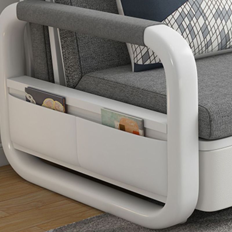 Divano contemporaneo di miscela di cotone con letto in grigio con deposito