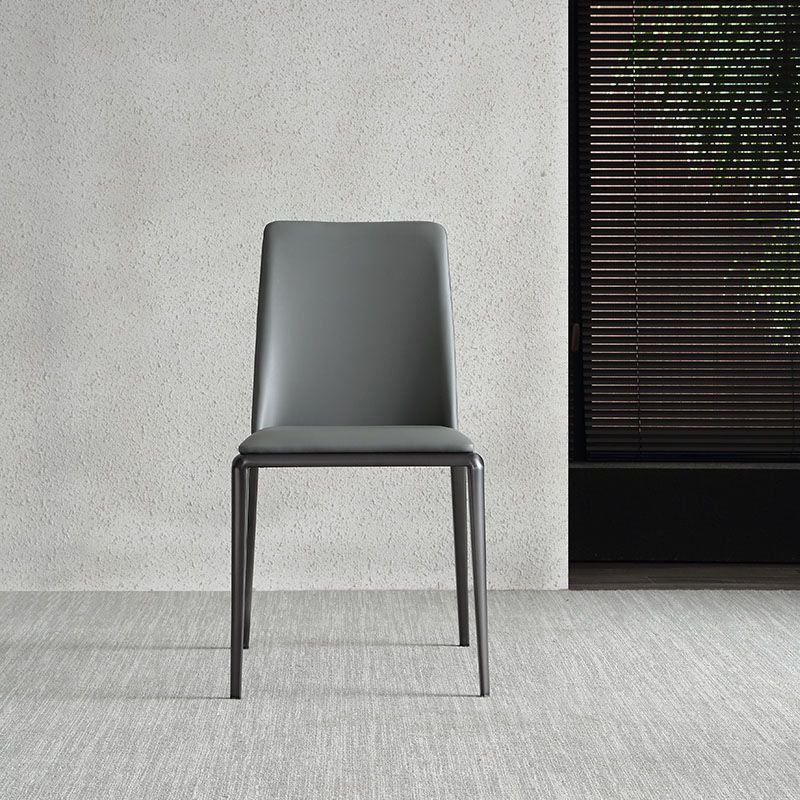 Industrial Upholstered Armless Chair Parsons Dining Room Side Chair