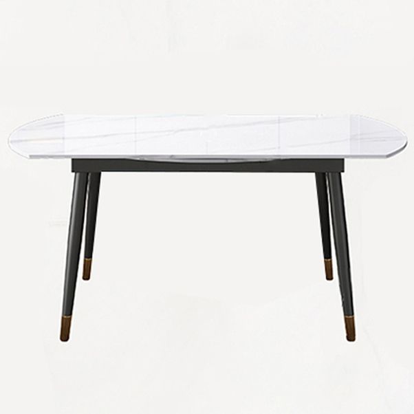 Round Traditional Luxury Dining Table Sintered Stone Table with 4 Black Legs Clearhalo ' dining_table' 'Dining Tables & Seating' 'Dining Tables' 'furn' 'furn_dining_table' 'Furniture' 'furniture_dining_table' 'Kitchen & Dining Furniture' 'kitchen&dining_furn' 'kitchen' 'kitchen_dining_table' 1200x1200_84300b16-25e7-4c32-bad5-8860eaa5865d
