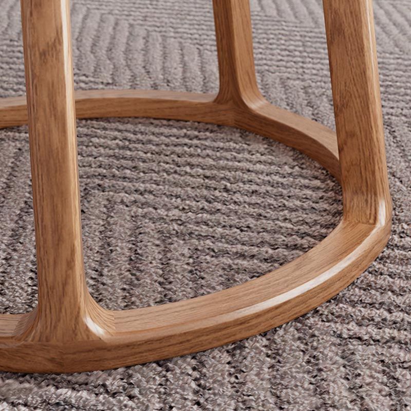 Mesa de comedor de pedestal de madera maciza mesa de comedor redonda moderna en blanco