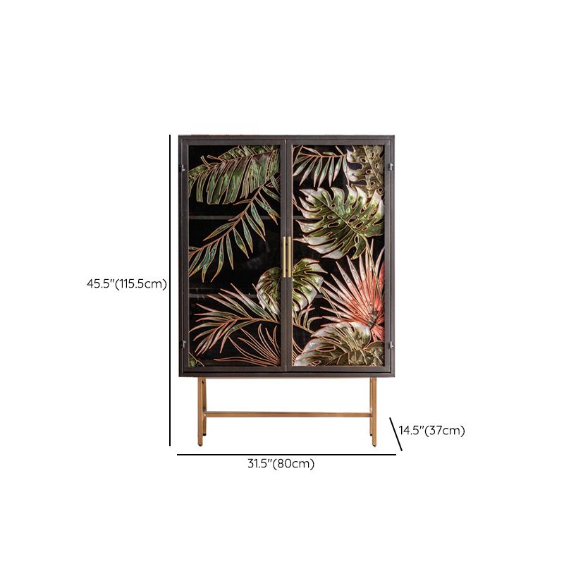 Traditional Wood Display Stand Glass Doors Storage Cabinet for Living Room Clearhalo 'Display & China Cabinets' 'display_china_cabinets' 'furn' 'furn_display_china_cabinets' 'Furniture' 'Kitchen & Dining Furniture' 1200x1200_84328d03-8f2d-4f98-bd2f-1389c1a23479