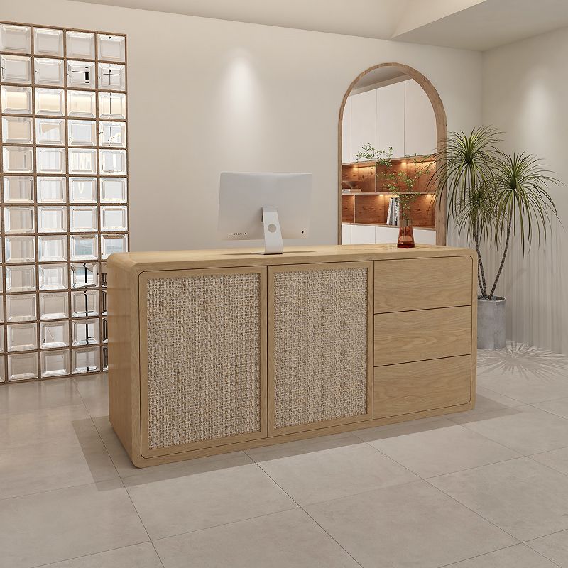 Contemporary Style Wood Rectangle Patio Bar Table for Living Room Clearhalo 'Bar Furniture' 'Bar Tables' 'bar_tables' 'furn' 'furn_bar_tables' 'Furniture' 'Kitchen & Dining Furniture' 1200x1200_843458ec-e5c8-4704-976e-995692290f7e
