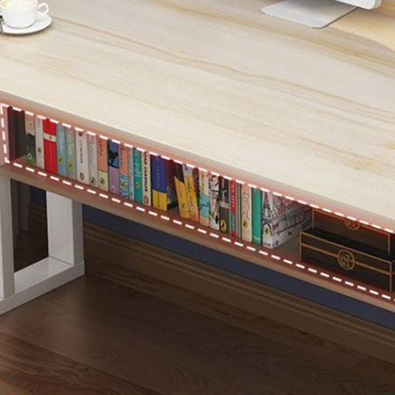 Escritorio de escritura industrial dormitorio de madera y escritorio de oficina con estante