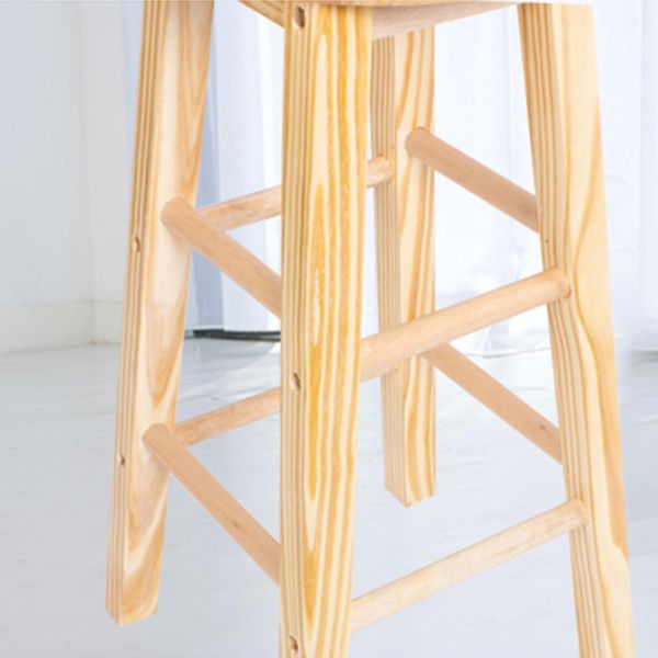 Modern Armless Backless Counter Stool Wood Bar Stool with Wooden Pedal Clearhalo 'Bar Furniture' 'Bar Stools' 'bar_stools' 'furn' 'furn_bar_stools' 'furniture_bar_stools' 'Kitchen & Dining Furniture' 'kitchen&dining_furn' 'kitchen' 'kitchen_furn' Furniture' 1200x1200_8437654f-18d9-490c-8848-626c29a624c2