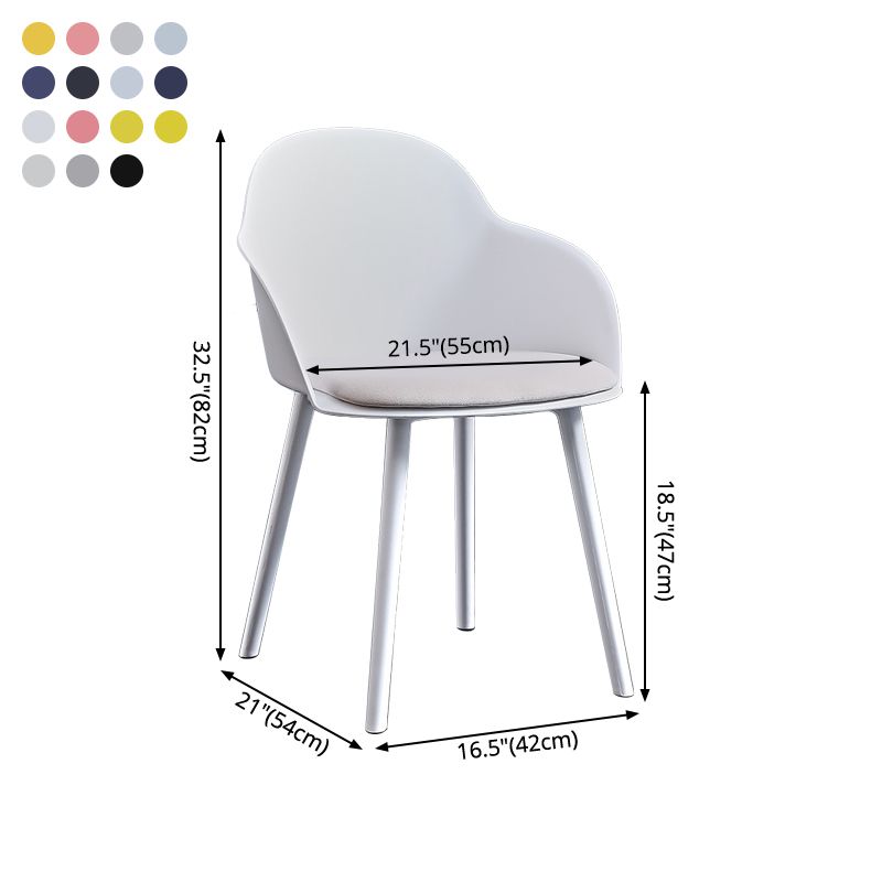 Contemporary Plastic Restaurant Arm Chair Matte Finish Solid Back Dining Chair (Set of 4) Clearhalo ' kitchen&dining_furn' 'Dining Chairs' 'Dining Tables & Seating' 'dining_chair' 'Furniture' 'furniture_dining_chair' 'Kitchen & Dining Furniture' 'kitchen' 1200x1200_8437688a-2d42-4bfb-9207-2622540efca3