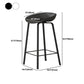 Modern Plastic and Metal Counter Stool Footrest Bucket Backrest Counter-height Stool