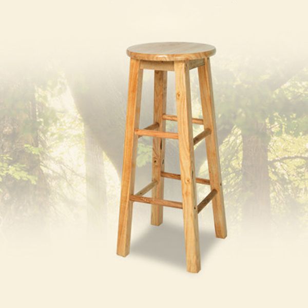 Modern Armless Backless Counter Stool Rubber Wood Kitchen Bar Stool with Wooden Seat Clearhalo 'Bar Furniture' 'Bar Stools' 'bar_stools' 'furn' 'furn_bar_stools' 'Furniture' 'furniture_bar_stools' 'Kitchen & Dining Furniture' 1200x1200_84385767-e2b6-48e6-b5de-3c15de49537f