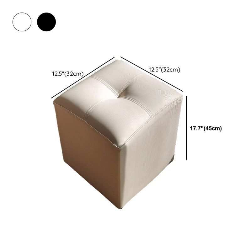 Black Modern Pouf Water Resistant Square Pouf for Home Decor Clearhalo 'furn' 'furn_ottomans_poufs' 'Furniture' 'Living Room Furniture' 'Ottomans & Poufs' 'ottomans_poufs' 1200x1200_84390c2e-b249-44e8-92fc-b91b24231e24