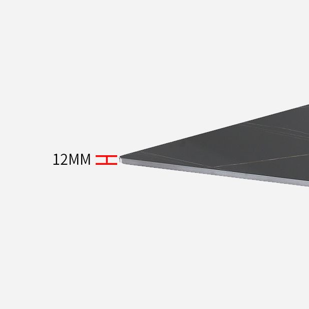 Modern Style Dining Table Rectangle Sintered Stone Pedestal Table with Black Frame Clearhalo ' dining_table' 'Dining Tables & Seating' 'Dining Tables' 'furn' 'furn_dining_table' 'Furniture' 'furniture_dining_table' 'Kitchen & Dining Furniture' 'kitchen&dining_furn' 'kitchen' 'kitchen_dining_table' 1200x1200_843a8861-3a97-421d-ad7e-20f854e55927