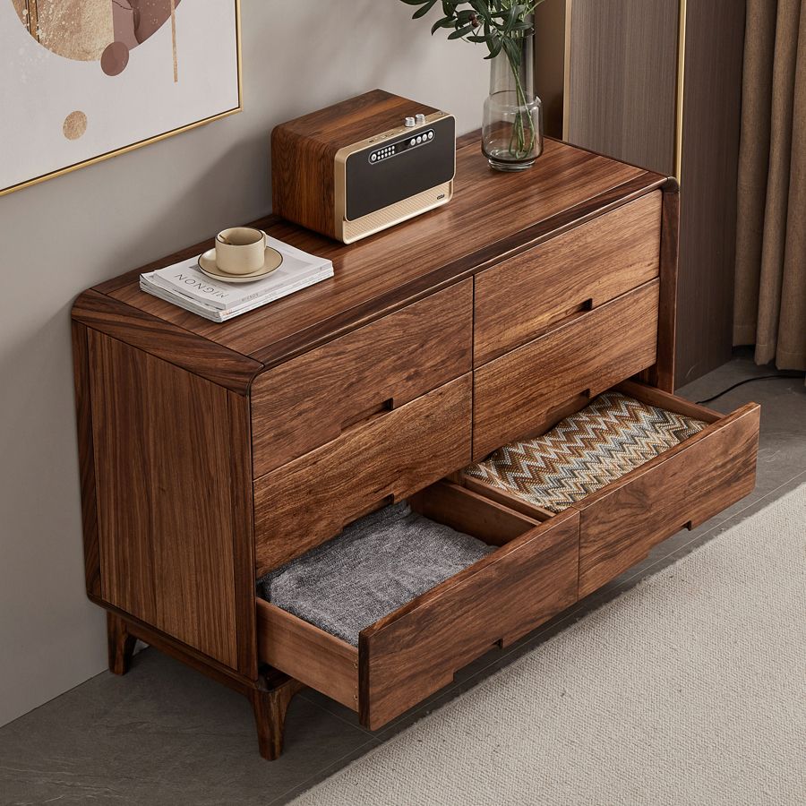 Mid-Century Modern Chest with Drawers and Straight Legs in Solid Wood Clearhalo 'Cabinets & Chests' 'cabinets_chests' 'furn' 'furn_cabinets_chests' 'Furniture' 'Living Room Furniture' 1200x1200_843b5b2e-e95c-4ba0-9c24-8ec4c69354ed