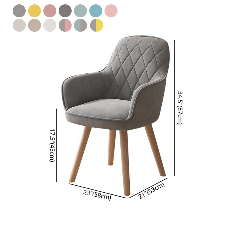 Upholstered Dining Arm Chair Solid Back Armchair with Wood Legs (Set of 2) Clearhalo ' kitchen&dining_furn' 'Dining Chairs' 'Dining Tables & Seating' 'dining_chair' 'furn' 'furn_dining_chair' 'Furniture' 'furniture_dining_chair' 'Kitchen & Dining Furniture' 'kitchen' 1200x1200_843c6f19-0823-476b-8241-4402e537b98c