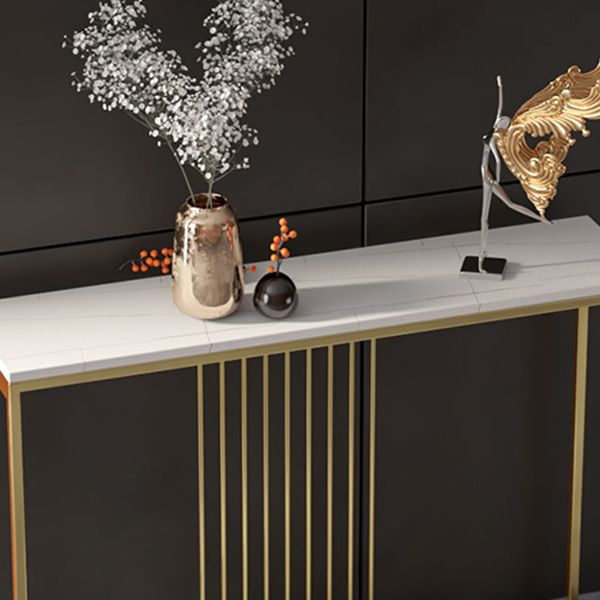 31.5" Tall 1-shelf Console Table Modern Stone Accent Table for Hall Clearhalo 'Console Tables' 'console_tables' 'Entry & Mudroom Furniture' 'furn' 'furn_console_tables' 'Furniture' 1200x1200_843e478f-b70c-4709-b1a7-32a0b2843db5