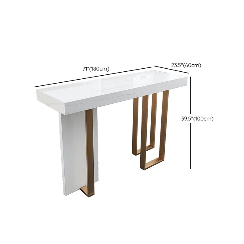 Modern Rectangle Bar Table Set 1/5 Pcs White Faux Marble Bar Table Set Clearhalo 'Bar Furniture' 'furn' 'furn_home_bar_bar_sets' 'Furniture' 'Home Bars & Bar Sets' 'home_bar_bar_sets' 'Kitchen & Dining Furniture' 1200x1200_843e4ebd-67b5-456d-9550-31ff450b45aa