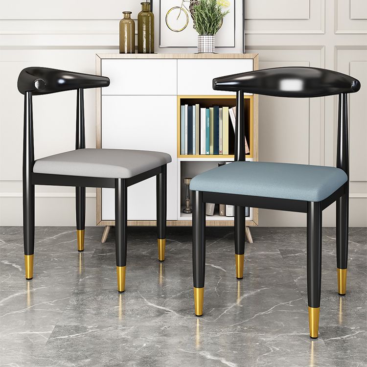 Metal Contemporary Style Dining Side Chair Indoor Open Back Dining Side Chair Clearhalo ' kitchen&dining_furn' 'Dining Chairs' 'Dining Tables & Seating' 'dining_chair' 'furn' 'furn_dining_chair' 'Furniture' 'furniture_dining_chair' 'Kitchen & Dining Furniture' 'kitchen' 1200x1200_843f235f-bd31-4858-8976-1245c3bc8cc6