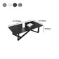 Cross Table Base Design Rectangular Slate Table Glam Style Coffee Table