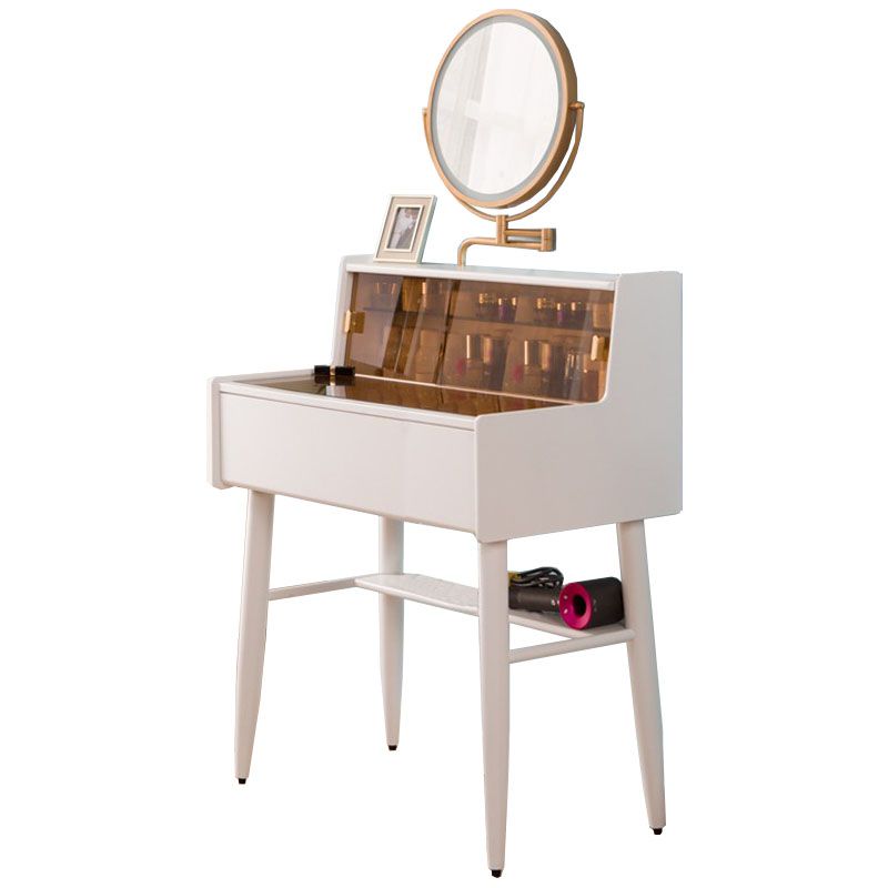 Camera da letto per trucco per trucco in vetro contemporaneo 36,6 "H Vanity per il trucco