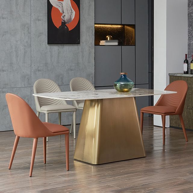 Nordic Glam Style Rectangle Sintered Stone Table Set 1/2/5/7 Pieces Dining Set Clearhalo 'Dining Room Sets' 'Dining Tables & Seating' 'dining_room_set' 'furn' 'furn_dining_room_set' 'Furniture' 'Kitchen & Dining Furniture' 1200x1200_8444422c-0d97-4fbf-8e4b-35c82fb7102d